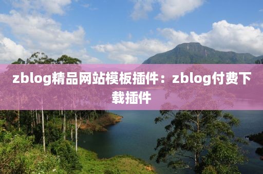 zblog精品网站模板插件：zblog付费下载插件