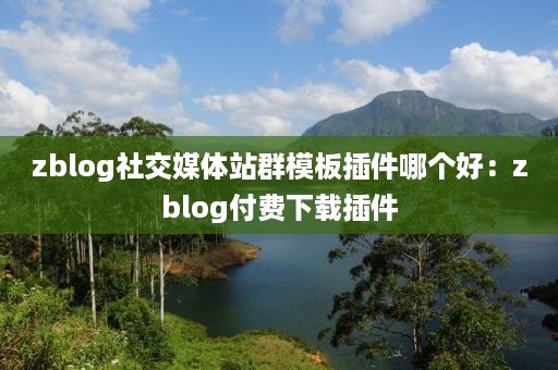 zblog社交媒体站群模板插件哪个好：zblog付费下载插件